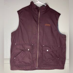 Classic Columbia Cargo Vest Full Zip Field Jacket Cotton Men’s Size XL